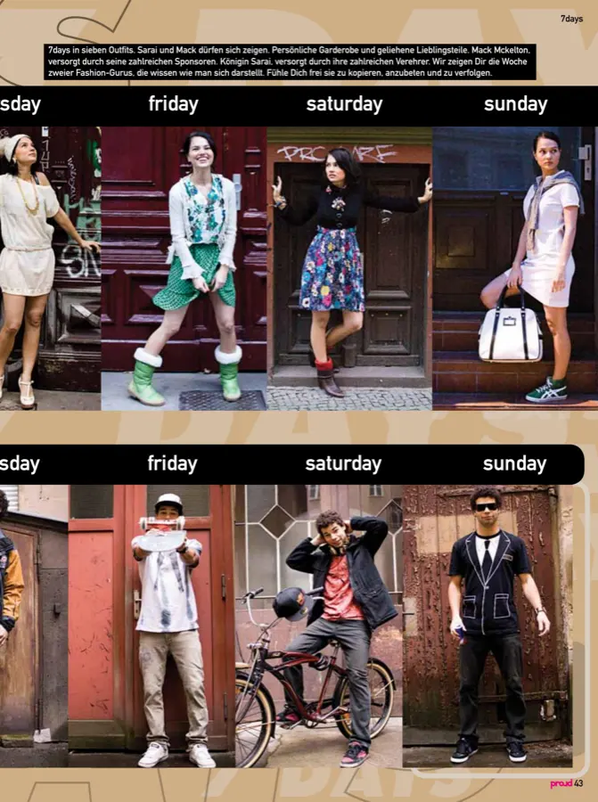 7days in sieben Outfits