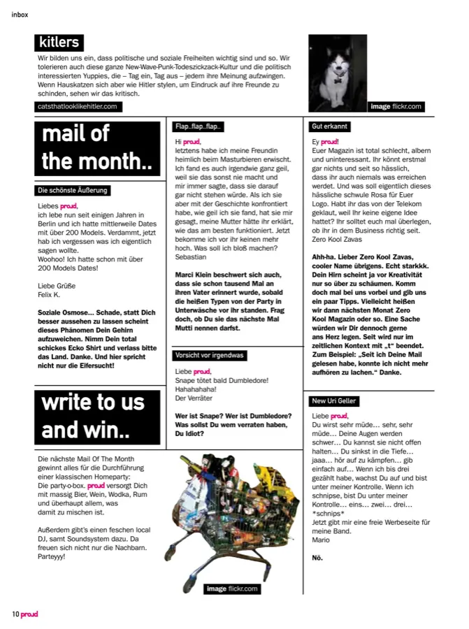 write to us and win..